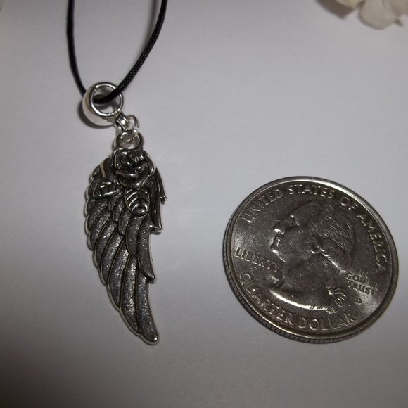 Necklace, Pendant, Silver Wing Necklace, Feather Necklace, Necklace, NWT A162 - Picture 3 of 10